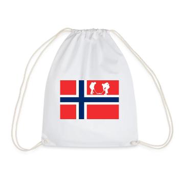 Norwegen, mein Land mit Flagge! - Turnbeutel - Weiß - Vorne