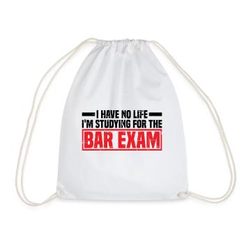 Je n’ai pas de vie j’étudie pour l’examen du barreau 4 - Sac de sport léger - blanc - Devant