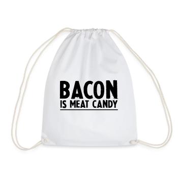 Bacon Is Meat Candy 3 - Drawstring Bag - white - Front