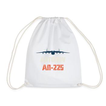 An-225 Antonov Flugzeug Pilot Russland Geschenk - Turnbeutel - Weiß - Vorne