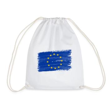 Europa Flagge Sterne Fahne EU - Turnbeutel - Weiß - Vorne