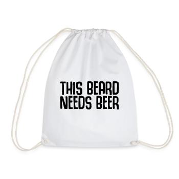 Cette barbe a besoin de bière 2 - Sac de sport léger - blanc - Devant