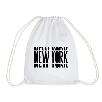 New York - Drawstring Bag - white - Front