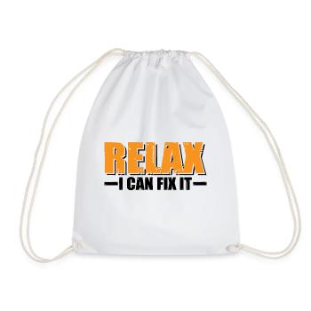 Relax I Can Fix It 15 - Drawstring Bag - white - Front