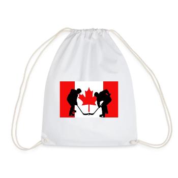 Canada, my country, my flag! - Drawstring Bag - white - Front