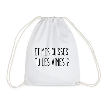 et mes cuisses tu les aimes - Sac de sport léger - blanc - Devant