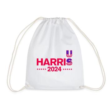 US Elections 2024 Harris - Drawstring Bag - white - Front