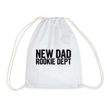 New Dad Rookie Dept - Turnbeutel - Weiß - Vorne