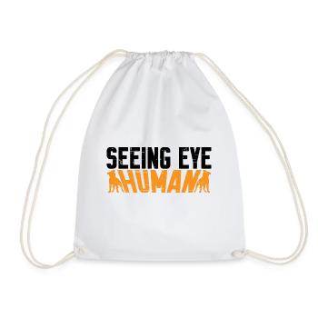 Seeing Eye Human 10 - Drawstring Bag - white - Front