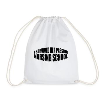 J’ai survécu à son décès École d’infirmières 25 - Sac de sport léger - blanc - Devant