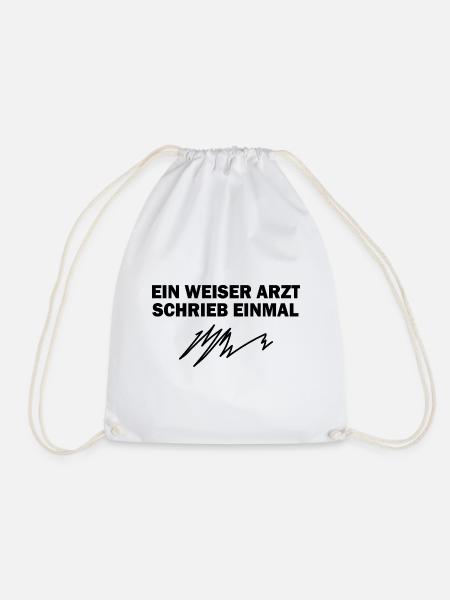 Arzt Geschenk Notarzt Medizin Krankenwagen - Turnbeutel - Weiß