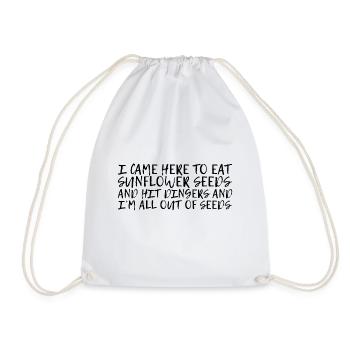Je suis venu ici pour manger des graines de tournesol et frapper Dingers 2 - Sac de sport léger - blanc - Devant