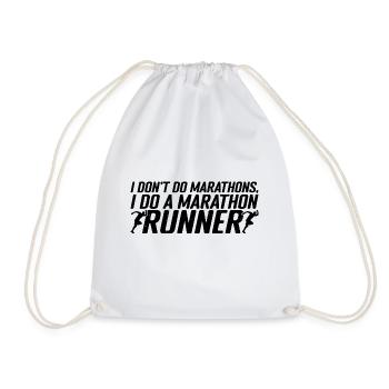 I Don't Do Marathons, I Do A Marathon Runner 4 - Drawstring Bag - white - Front