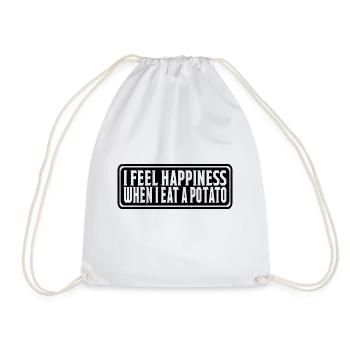 Je ressens du bonheur quand je mange une pomme de terre 4 - Sac de sport léger - blanc - Devant