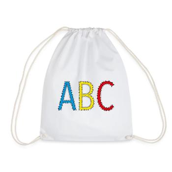 ABC - Schulstart - Schulkind - Turnbeutel - Weiß - Vorne