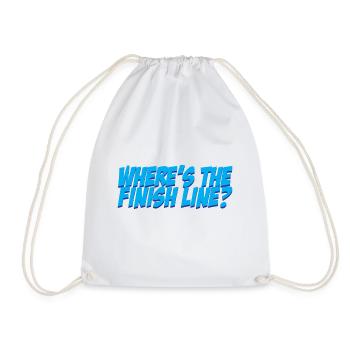 Where's The Finish Line - Drawstring Bag - white - Front