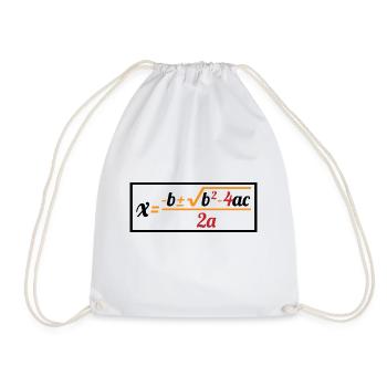 Formule quadratique pour la classe de mathématiques 8 - Sac de sport léger - blanc - Devant