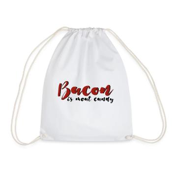 Bacon Is Meat Candy 4 - Drawstring Bag - white - Front