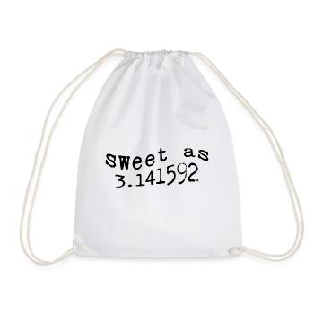 Sweet As 3.141592 3 - Drawstring Bag - white - Front