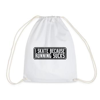 Je patine parce que courir craint 4 - Sac de sport léger - blanc - Devant