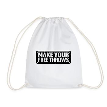 Make Your Free Throws 4 - Turnbeutel - Weiß - Vorne