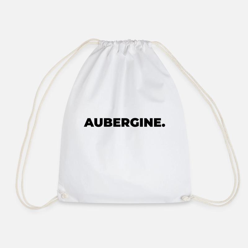 Aubergine - Turnbeutel - Weiß