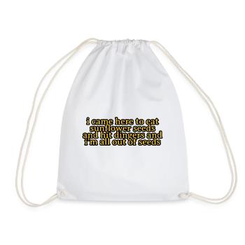 Je suis venu ici pour manger des graines de tournesol et frapper des dingers - Sac de sport léger - blanc - Devant