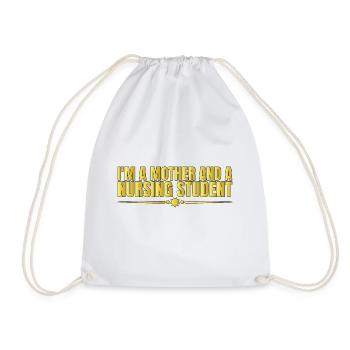Je suis une mère et une étudiante infirmière 4 - Sac de sport léger - blanc - Devant