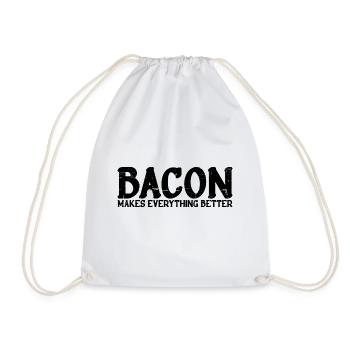 Bacon Makes Everything Better 15 - Drawstring Bag - white - Front