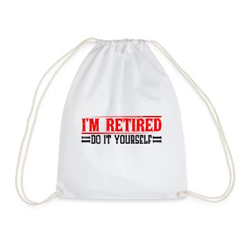 I'm retired, do it yourself 10 - Turnbeutel - Weiß - Vorne
