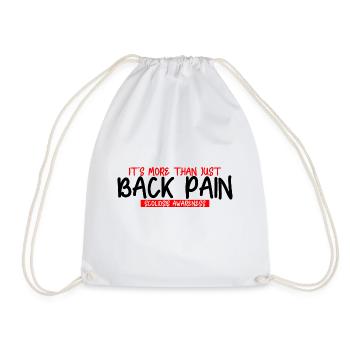 Its More Than Just Back Pain, Scoliosis Awareness3 - Drawstring Bag - white - Front