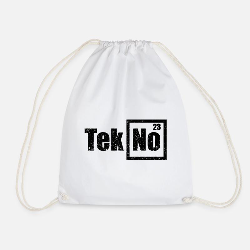 Techno Tekno Periodensystem Chemie Geschenk - Turnbeutel - Weiß