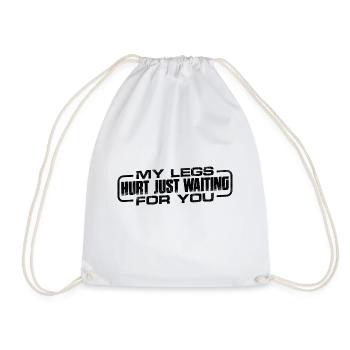 Mes jambes me font mal juste en attendant toi 12 - Sac de sport léger - blanc - Devant