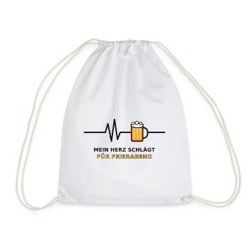 Bière Heartbeat Après le travail - Sac de sport léger - blanc - Devant