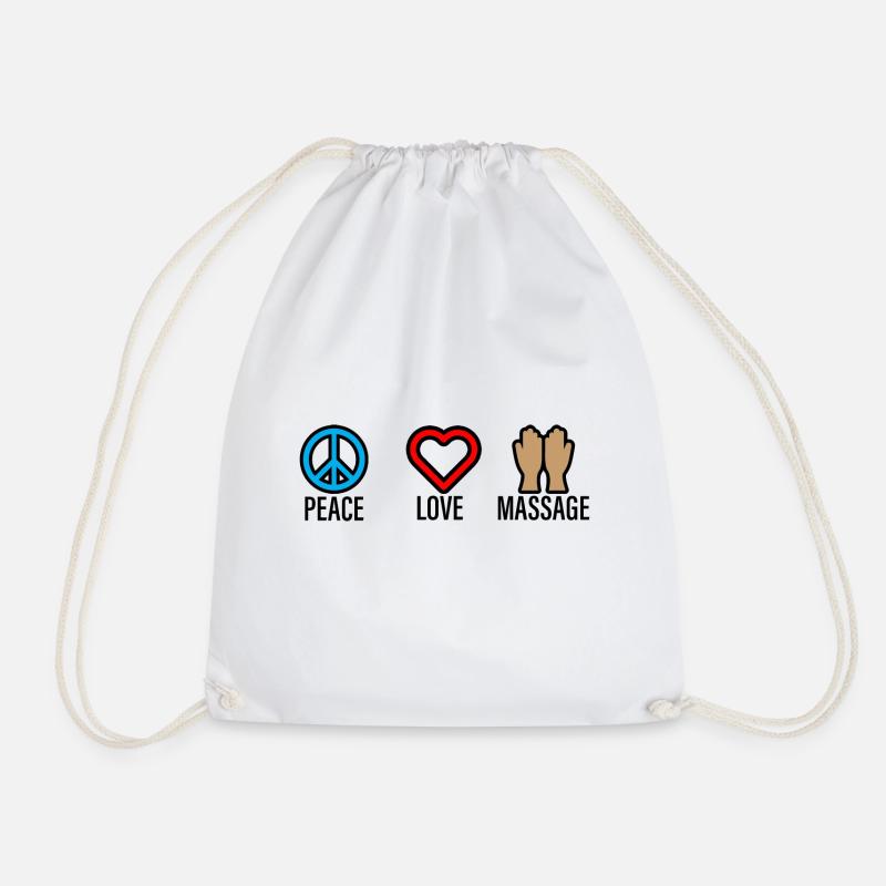 Peace Love Massage 2 - Turnbeutel - Weiß