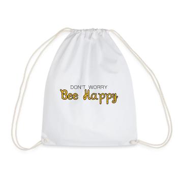 Don't Worry Bee Happy 27 - Drawstring Bag - white - Front