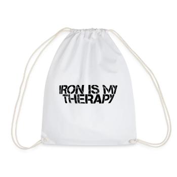 Iron Is My Therapy 3 - Drawstring Bag - white - Front
