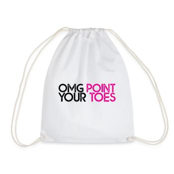 Omg Point Your Toes 7 - Turnbeutel - Weiß - Vorne