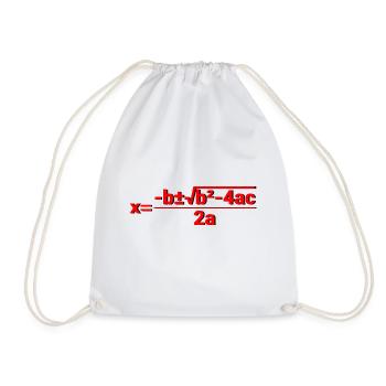 Quadratic Formula for Math class 4 - Drawstring Bag - white - Front