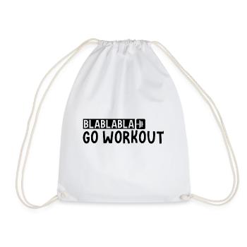 Blablabla Go Workout 3 - Drawstring Bag - white - Front