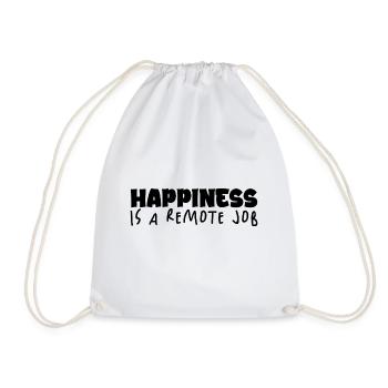 Happiness Is A Remote Job 4 - Drawstring Bag - white - Front