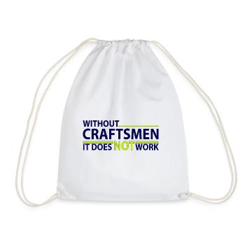 Without Craftsmann - without craftsman - Drawstring Bag - white - Front