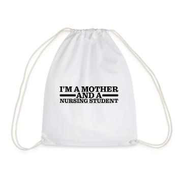 Je suis une mère et une étudiante infirmière 3 - Sac de sport léger - blanc - Devant