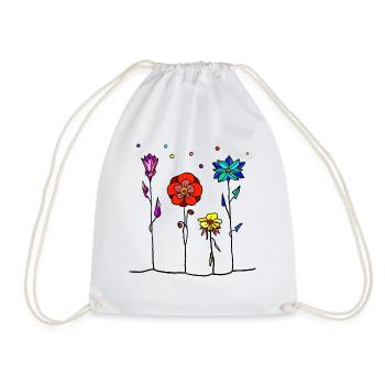 Fleurs - Sac de sport léger - blanc - Devant