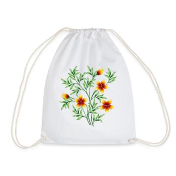 fleurs - Sac de sport léger - blanc - Devant