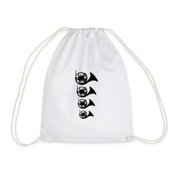Horn Français Horn Horn Orchestra Cadeau - Sac de sport léger - blanc - Devant
