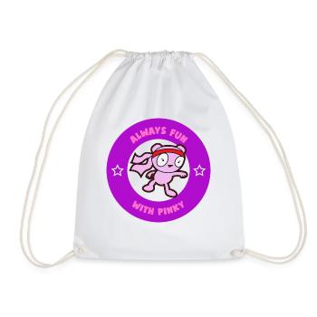 Always fun with Pinky Design. - Drawstring Bag - white - Front