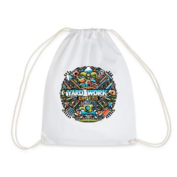 Yard Work Expert 18 - Drawstring Bag - white - Front