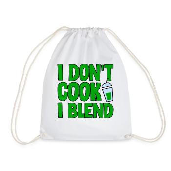 I Don't Cook I Blend 2 - Drawstring Bag - white - Front