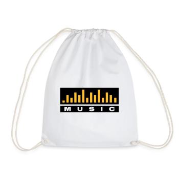 Music Logo - Turnbeutel - Weiß - Vorne